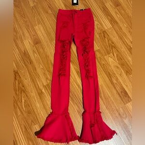 NWT Fashion Nova spandex flare  pants 0